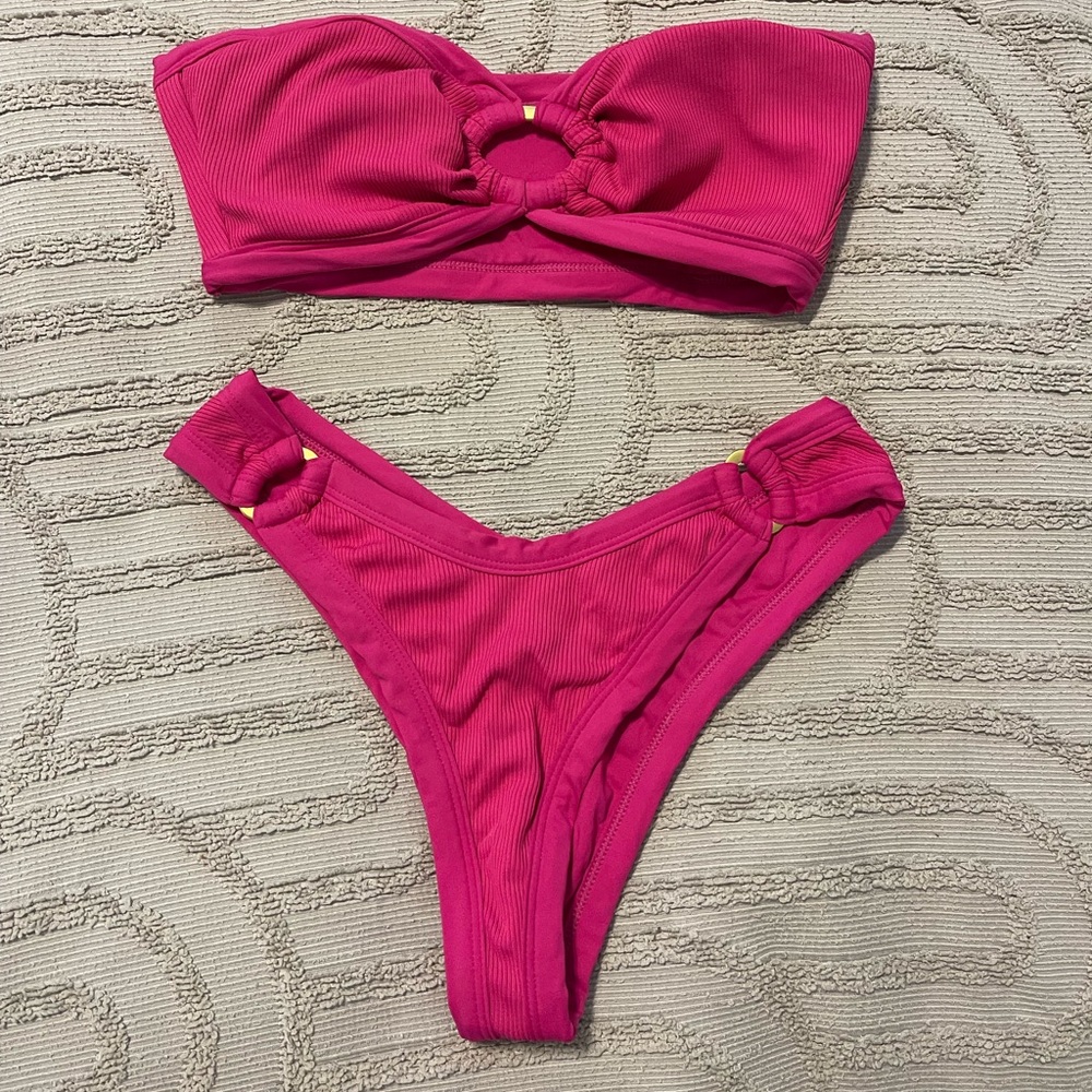 L Space pink bikini